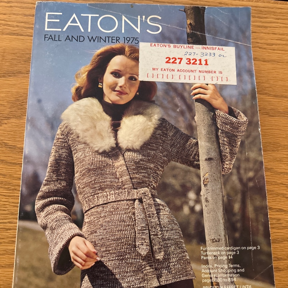 1975 Eaton’s fall and winter catalogue